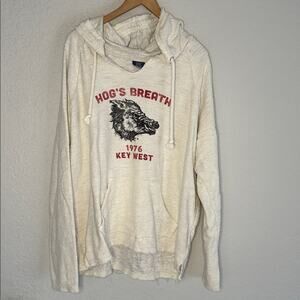 Hog’s Breath Key West Baja Hoodie Graphic 1976 Surfer Beachy Hippie Medium
